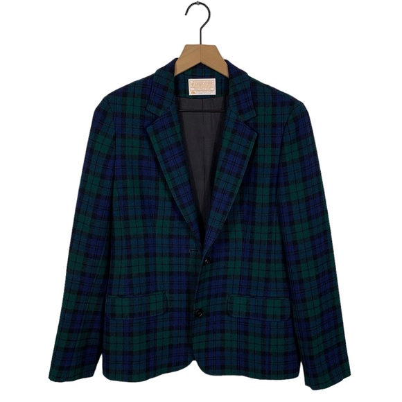Pendleton Jackets & Blazers - Vintage Pendleton Black Watch Plaid Tartan Wool Blazer (Academia Holiday Preppy)